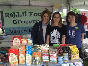 Booth at Austin VegFest 2015 at Rabbit Food Grocery in Austin