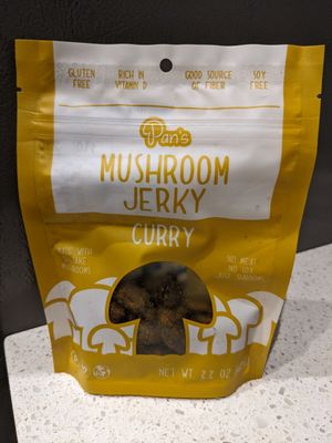 Mushroom jerky is best at Rabbit Food Grocery in Austin