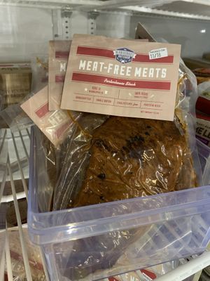 Meat free meat porter house at Rabbit Food Grocery in Austin