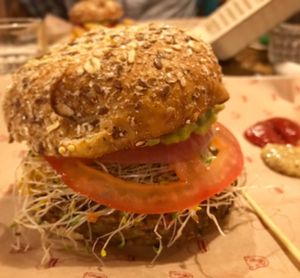 burger  at Bareburger - Financial District in New York City