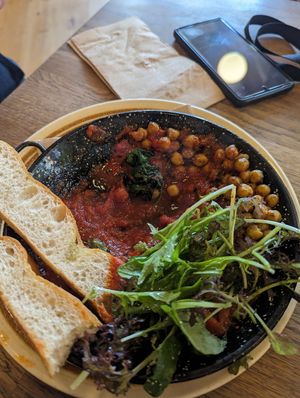 Vegan Shakshuka at Scarecrow in Auckland