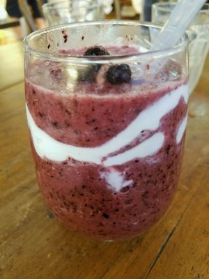 fruity smootie at Scarecrow in Auckland