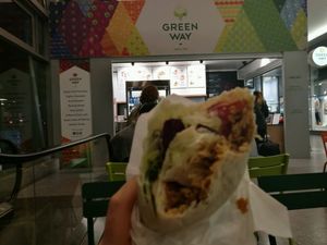 Vegan kebab wrap at Greenway in Brussels