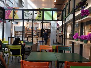 Seating space at Greenway in Brussels