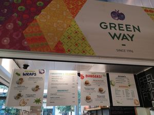 Menu at Greenway in Brussels