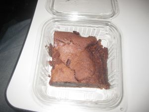 Vegan brownie at Greenway in Brussels