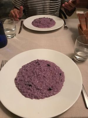 Risotto Mirtilli Pernod at BioRiso in Milan
