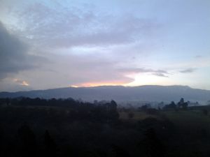 Dawn view on Poas volcano from Puerta de Jade at Puerta de Jade in Alajuela