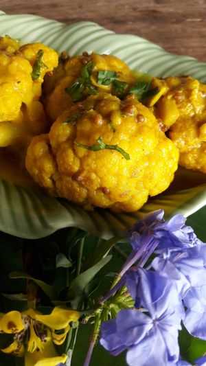 Vegan Curry cauliflower at Puerta de Jade in Alajuela