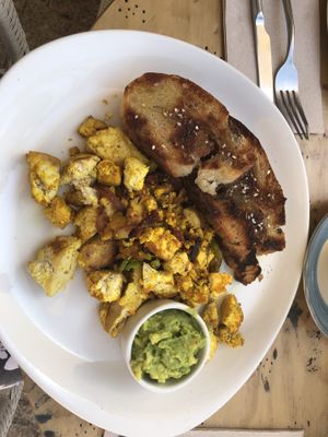 Tofu Scrambles at Passion - Santa Eulalia in Ibiza