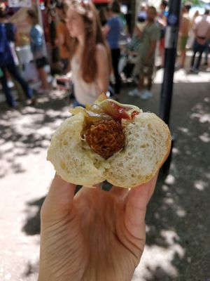 Their not dog I tried at a festival at Veganopolis Cafe in Lausanne