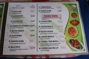 Indian food menu 2(2) at Chennai Restaurant in Nong Khiaw
