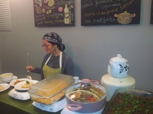 Ilkay on the set at Asina Kafe Mutfak in Istanbul