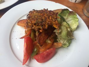 Main course at La Chuchoca in Valparaiso