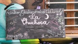 At the entrance  at La Chuchoca in Valparaiso