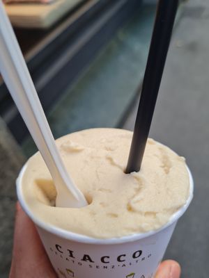 Hazelnut granita! Super delicious! at Ciacco Gelato Senz'altro in Milan