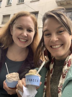 Is with our gelato   at Ciacco Gelato Senz'altro in Milan