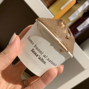 Whatever this says, the contents was delish!! at Ciacco Gelato Senz'altro in Milan