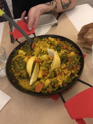 Vegan paella  at Sanus in Fuerteventura