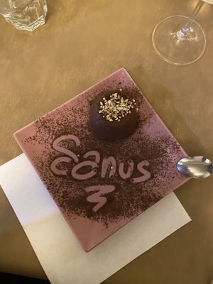 Chocolate pannacotta   at Sanus in Fuerteventura