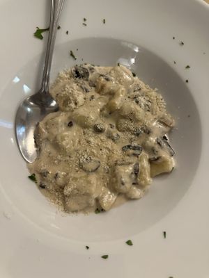 Gnocchi in Pilzsoße, vegan #Veganuary at Sanus in Fuerteventura