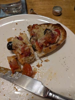 Brushetta starter at Flowing Spring Pub in Playhatch