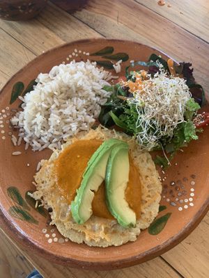 Arepa sencilla  at La Colmena in San Andres Cholula