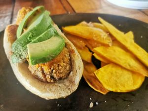 Sándwich de albóndigas at La Colmena in San Andres Cholula