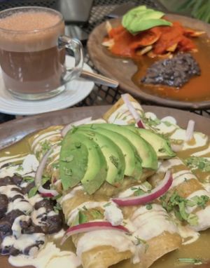 Enchiladas  at La Colmena in San Andres Cholula