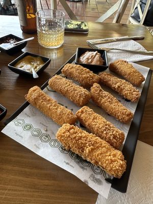 Dedos de queso de papa  at La Colmena in San Andres Cholula