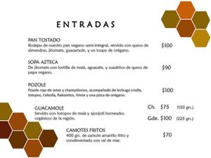 Menu La Colmena at La Colmena in San Andres Cholula