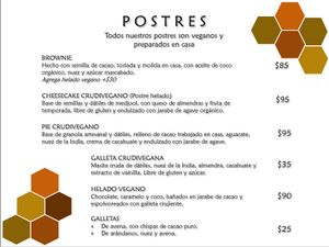 Menu La Colmena at La Colmena in San Andres Cholula