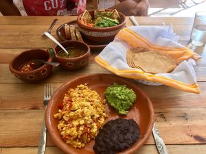 Breakfast, so delicious! at La Colmena in San Andres Cholula