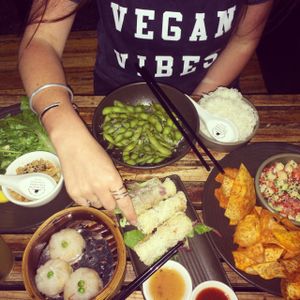 vegan feast  at Bodhi in Sydney