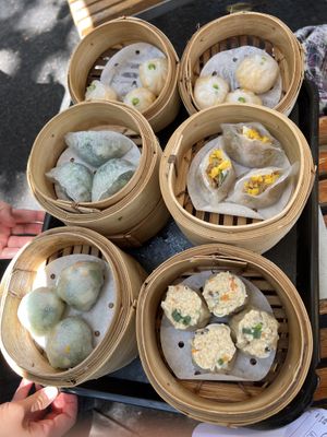 Some of the yum cha selection  at Bodhi in Sydney