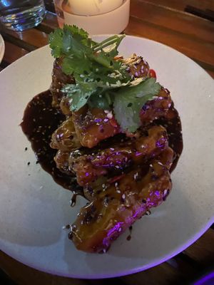 Finger eggplants in caramel sauce! Get this, it’s amazing   at Bodhi in Sydney