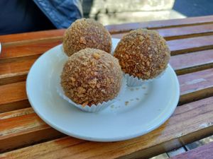 Unique tasting chocolate balls at Bodhi in Sydney