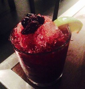 Berry raspberry and blueberry cocktail at Bodhi in Sydney