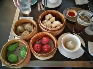 dumplings and bbq buns at Bodhi in Sydney