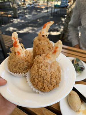 Vegan prawn at Bodhi in Sydney