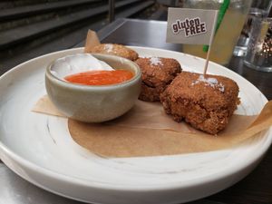 Prawn toast glutenfree at Bodhi in Sydney
