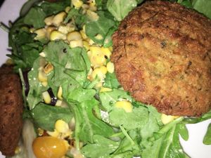 Veganized summer salad with falafel at Meridian Pint in Washington