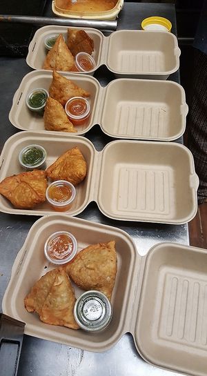 veg samosa at Indigo in Washington