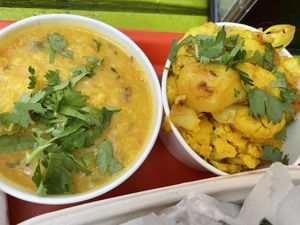 VEGAN DAAL TADKA AND GOBHI AALOO at Indigo in Washington