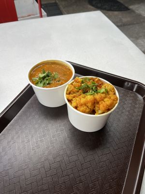 Cauliflower and potatoes and lentil (soup?)   at Indigo in Washington