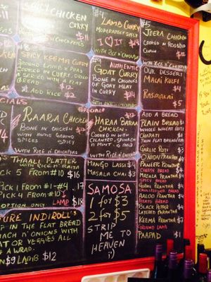 Menu board part 3 at Indigo in Washington