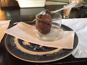 dark chocolate sorbet (has milk) at Garzon Restaurant in Garzon