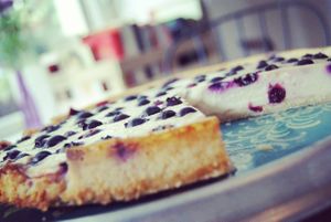 Blueberry cheesecake at Velicious in Berlin