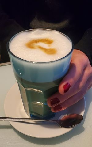 Latte (cold 😞 ) at Velicious in Berlin