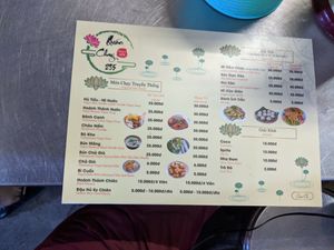 Menu at Quan Chay - Nam Ky Kho Nghia in Ho Chi Minh City